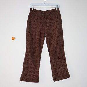 Tommy Jeans Brown Printed Flare Capri